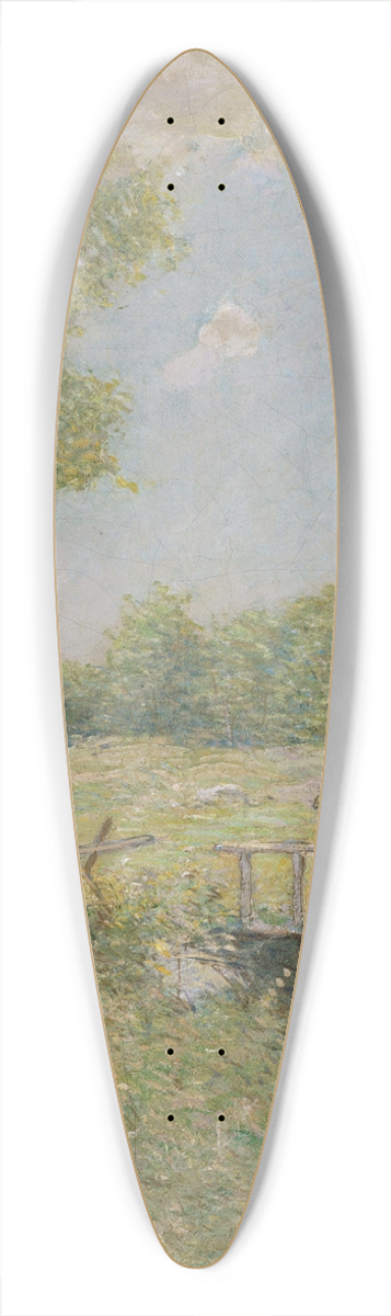 Julian Alden Weir - The Fishing Party 39.3 inch art pintail longboard deck
