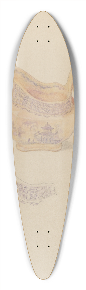 Julie C. Brush - Cream Pitcher 39.3 inch art pintail longboard deck