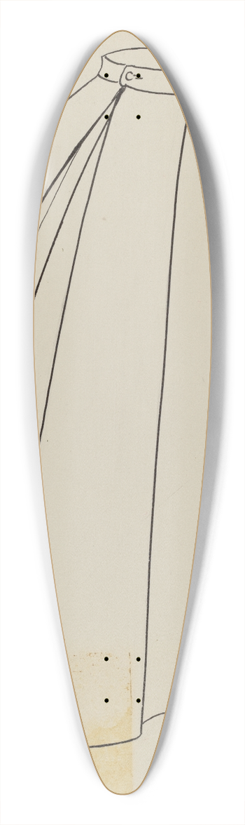 Julie C. Brush - Study for Quilted Petticoat 39.3 inch art pintail longboard deck