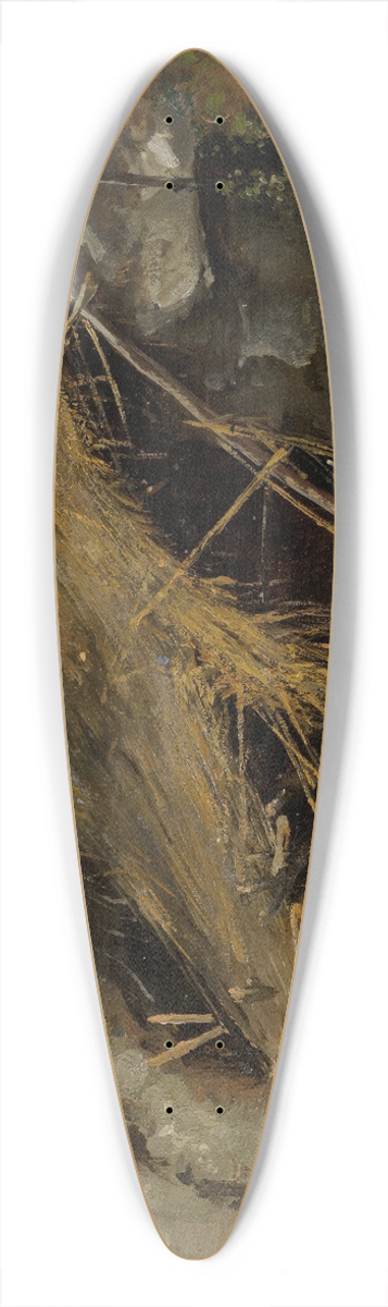 Julie Wilhelmine Hagen-Schwarz - Italian Landscape with a Donkey 39.3 inch art pintail longboard deck