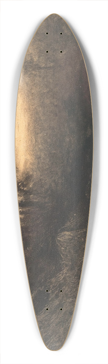 Julius Eduard Mak - A stag at the edge of a wood at moonlight 39.3 inch art pintail longboard deck