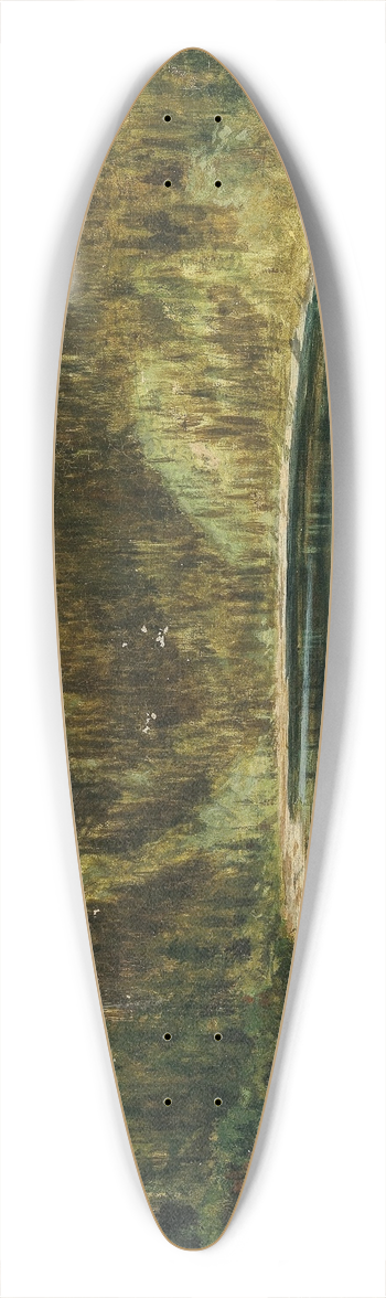 Julius Eduard Mak - A View of a Lake at the Bohemian forest 39.3 inch art pintail longboard deck