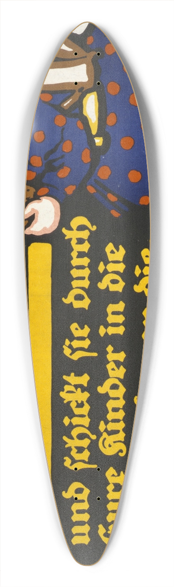 Julius Gipkens - Sammelt die Obstkerne 39.3 inch art pintail longboard deck