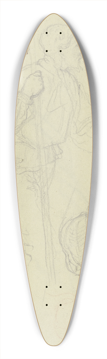 Julius Hamel - Figurenstudien zum Bauernkrieg 39.3 inch art pintail longboard deck