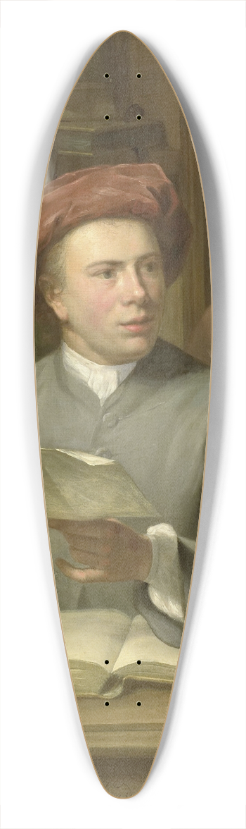 Julius Henricus Quinkhard - Self Portrait. Standing beside the Artist is his Father and Teacher Jan Maurits Quinkhard (1688-1772) 39.3 inch art pintail longboard deck