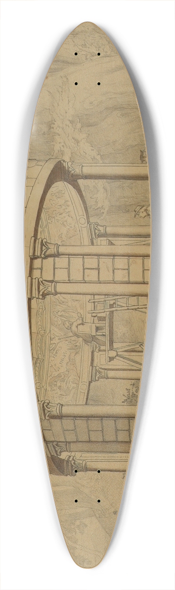Julius Naue - Der Tempel der Melusine 39.3 inch art pintail longboard deck