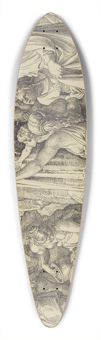 Julius Schnorr Von Carolsfeld - Die Kinder Israels werden in der Wste gespeist und getrnkt 39.3 inch art pintail longboard deck