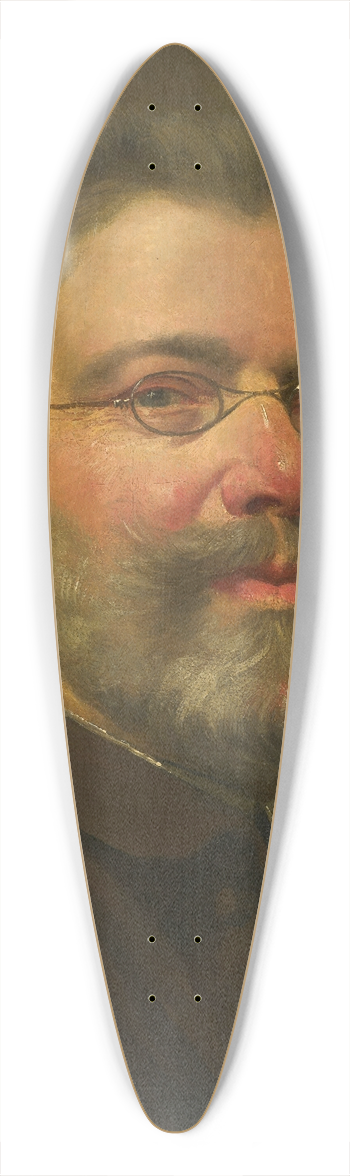 Julius Siegfried Uetz - Self-portrait 39.3 inch art pintail longboard deck