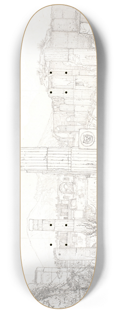 Christen Kbke - Parti af Forum i Pompeji 8.25 inch art skate deck