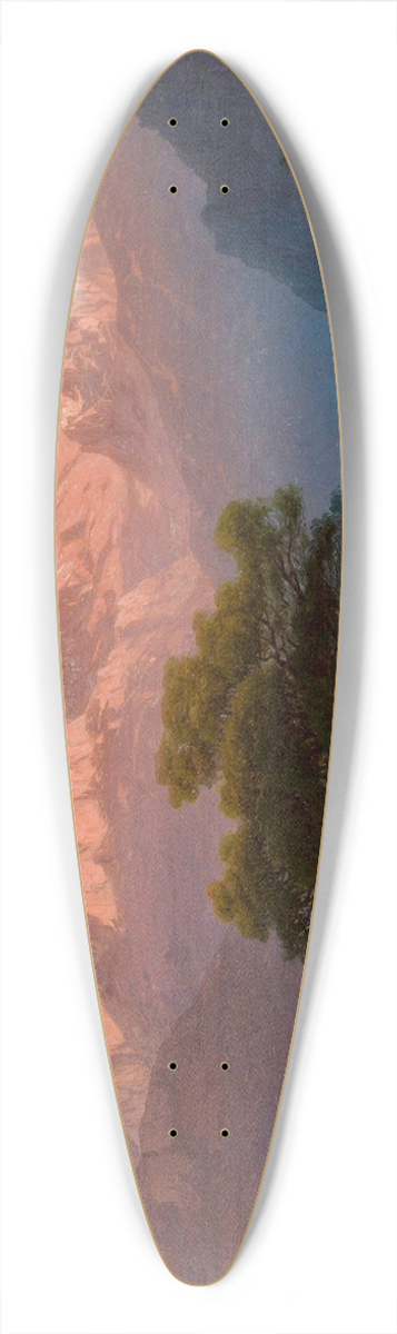 Jzef Marszewski - Mountain landscape with staffage 39.3 inch art pintail longboard deck