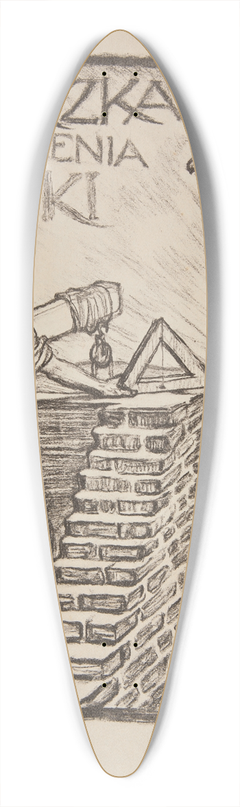 Jzef Mehoffer - Poyczka Odrodzenia Polski 39.3 inch art pintail longboard deck