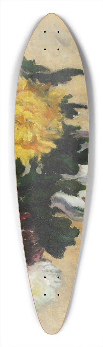 Jzef Pankiewicz - Chrysanthemums 39.3 inch art pintail longboard deck
