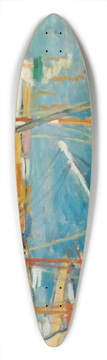 Jzef Pankiewicz - Harbour at Saint-Tropez 39.3 inch art pintail longboard deck