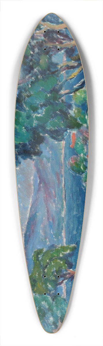 Jzef Pankiewicz - Road in Saint-Tropez 39.3 inch art pintail longboard deck