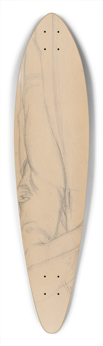 Jzef Simmler - Nude study for the figure of Barbara in the painting Death of Barbara Radziwi 39.3 inch art pintail longboard deck