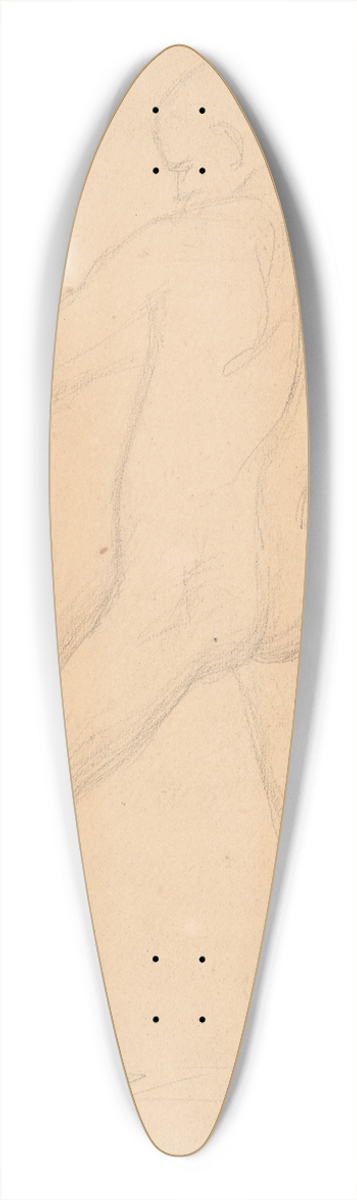 Jzef Simmler - Sketch of nude male to the painting Martyrdom of St. Matthias 39.3 inch art pintail longboard deck