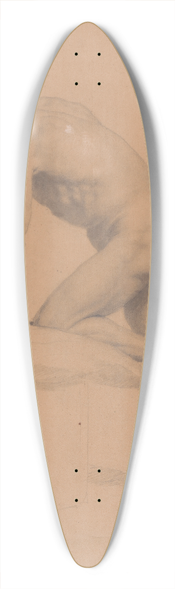 Jzef Simmler - Study of a nude male 39.3 inch art pintail longboard deck