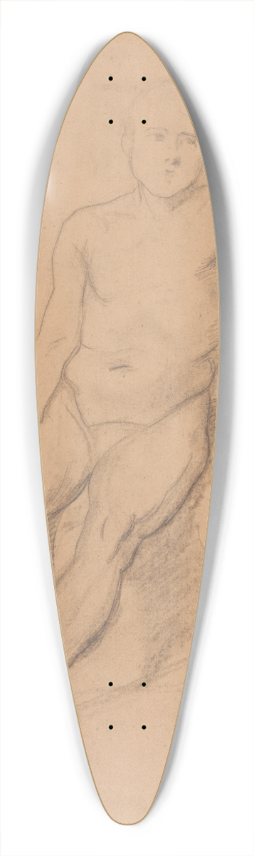Jzef Simmler - Study of a nude male 39.3 inch art pintail longboard deck