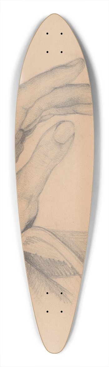 Jzef Simmler - Study of Christs left hand to the painting Entombment 39.3 inch art pintail longboard deck