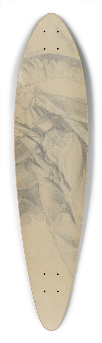 Jzef Simmler - Study of robes to the figure of Josaphat Kuntsevych to the painting Martyrdom of St Josaphat Kuntsevych 39.3 inch art pintail longboard deck