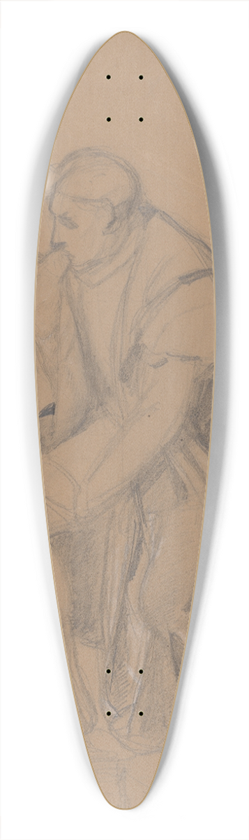 Jzef Simmler - Study of the king figure for the painting Death of Barbara Radziwi 39.3 inch art pintail longboard deck