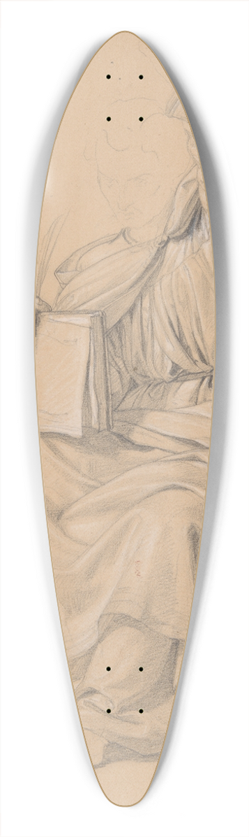 Jzef Simmler - Study of the Prophet Isaiahs robes for the painting The Immaculate Conception of the Blessed Virgin Mary 39.3 inch art pintail longboard deck