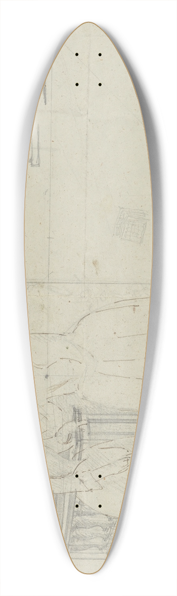 Jzef Simmler - Szkic kompozycji z trzema kobietami 39.3 inch art pintail longboard deck