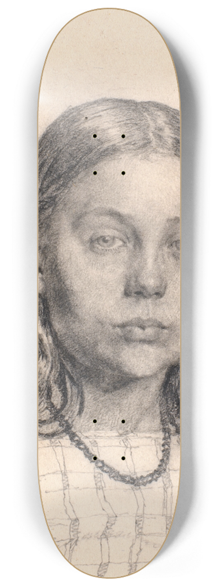 Christen Kbke - Ung pige. Brystbillede 8.25 inch art skate deck