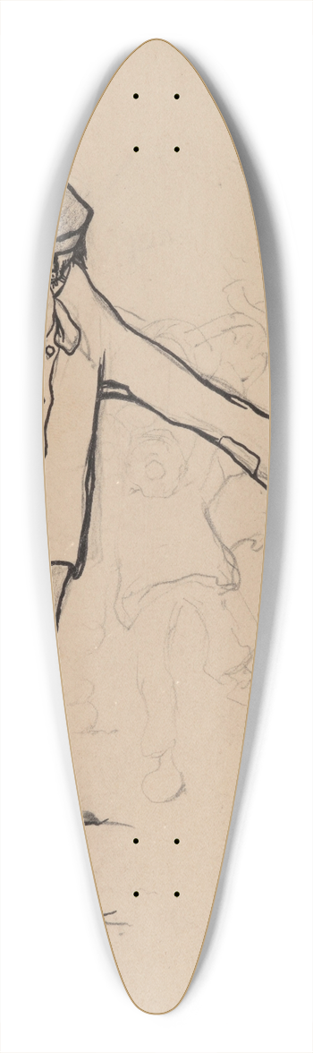 Karel Collens - Pied Piper of Hamelin 39.3 inch art pintail longboard deck