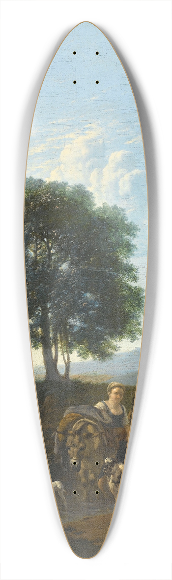 Karel Dujardin - Landscape with Mule Driver 39.3 inch art pintail longboard deck