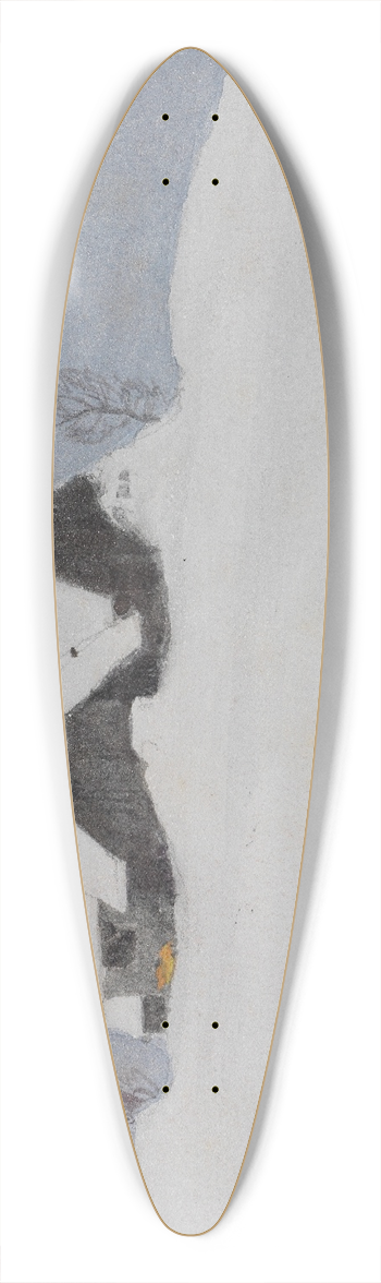 Karl Biese - Winterlandschaft 39.3 inch art pintail longboard deck