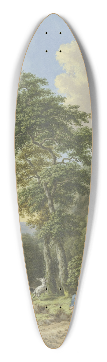 Karl Franz Kraul - Reiche Berglandschaft mit Bach und Wald 39.3 inch art pintail longboard deck