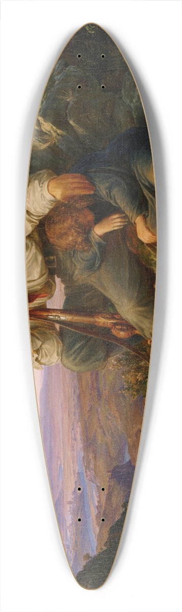 Karl Friedrich Lessing - The Robber and His Child 39.3 inch art pintail longboard deck