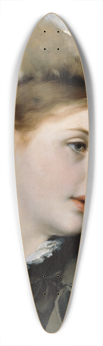 Karl Gussow - Portrait of a lady 39.3 inch art pintail longboard deck