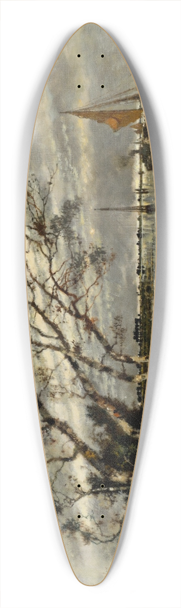 Karl Heffner - Landschaft an der Nordsee 39.3 inch art pintail longboard deck