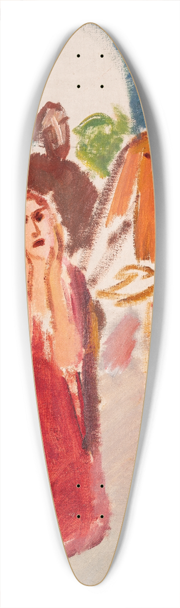 Karl Isakson - Christ and the Adulteress 39.3 inch art pintail longboard deck