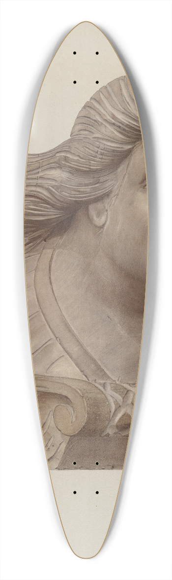 Karl J. Hentz - Small Figurehead 39.3 inch art pintail longboard deck
