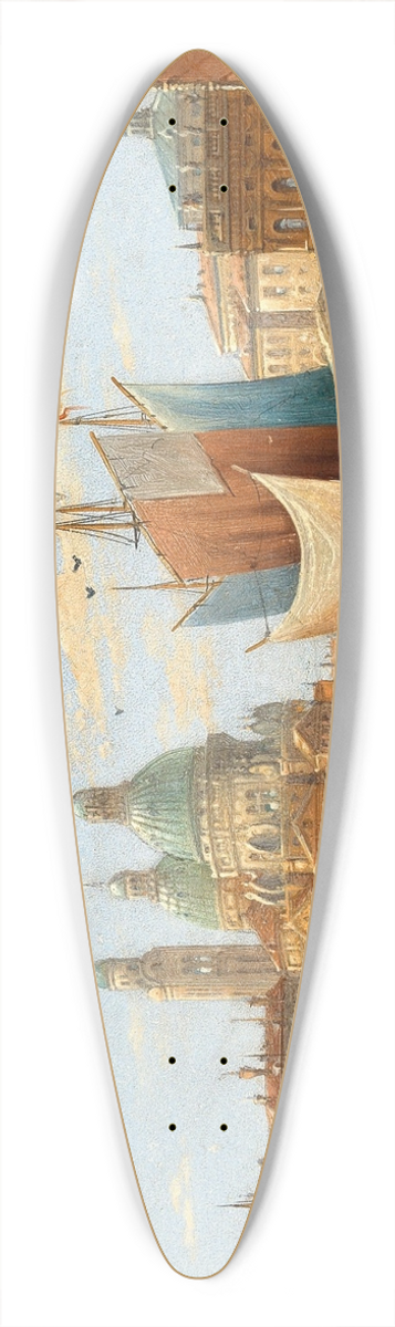 Karl Kaufmann - Venice, a View of Santa Maria della Salute 39.3 inch art pintail longboard deck