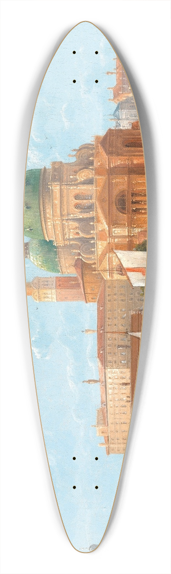 Karl Kaufmann - Venice, a View of the Punta della Dogana 39.3 inch art pintail longboard deck
