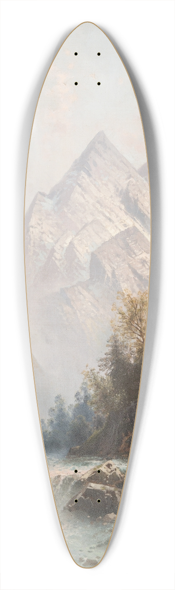 Karl Kaufmann - Wild stream in the mountains 39.3 inch art pintail longboard deck