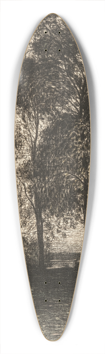 Karl Nordstrm - Landscape at Dusk with Trees 39.3 inch art pintail longboard deck