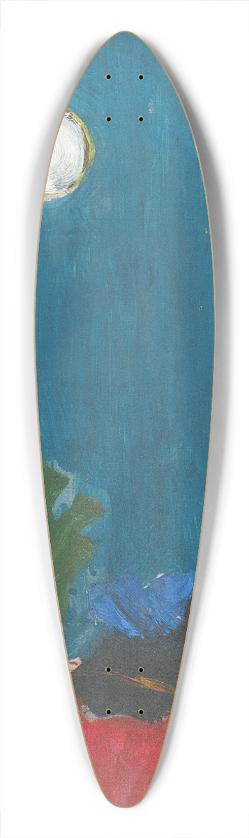 Karl Prsimgi - Girl and the Moon 39.3 inch art pintail longboard deck