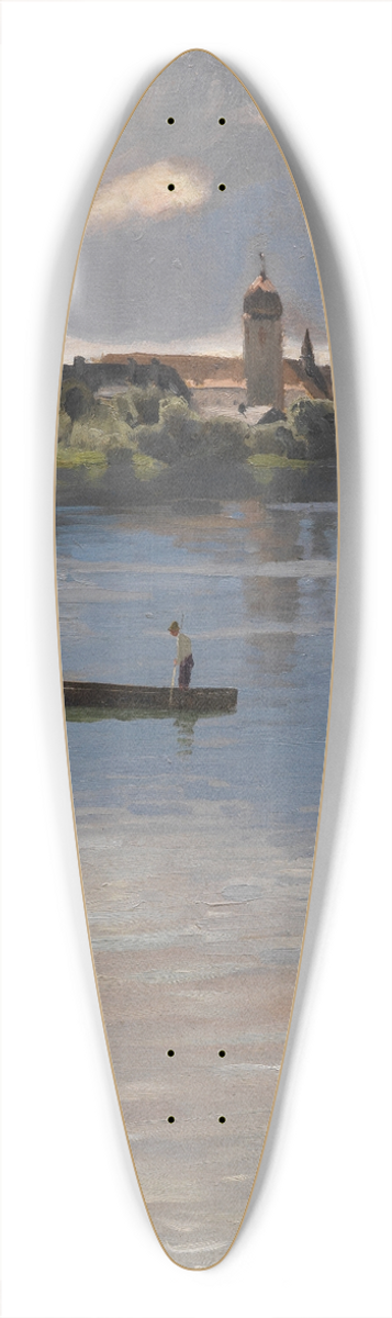 Karl Raupp - Kahnfahrt auf dem Chiemsee vor der Fraueninsel 39.3 inch art pintail longboard deck