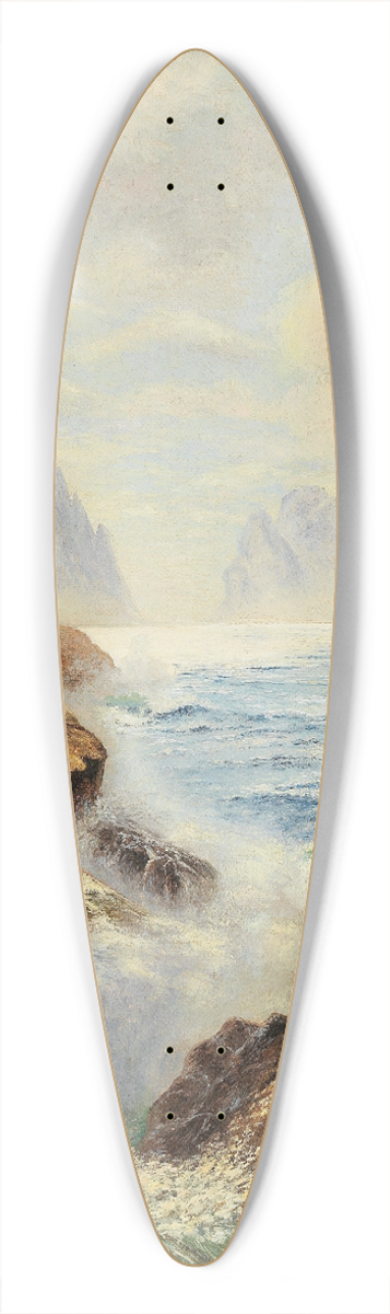 Karl Theodor Boehme - An der Kste von Ischia mit Blick auf die Faraglioni Felsen 39.3 inch art pintail longboard deck