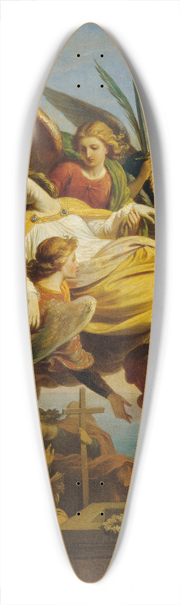Karl von Blaas - Die Heilige Katharina 39.3 inch art pintail longboard deck