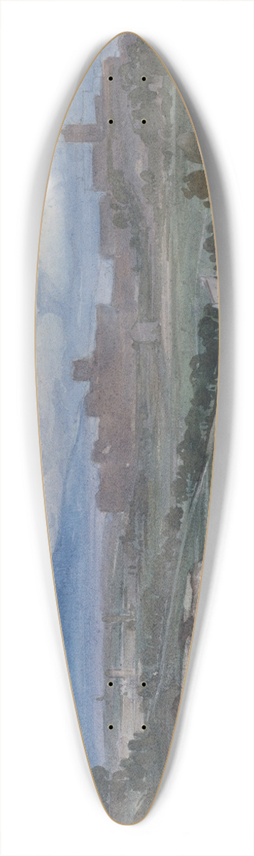 Karl von Blaas - View of the Roman Campagna with an Aquaduct 39.3 inch art pintail longboard deck