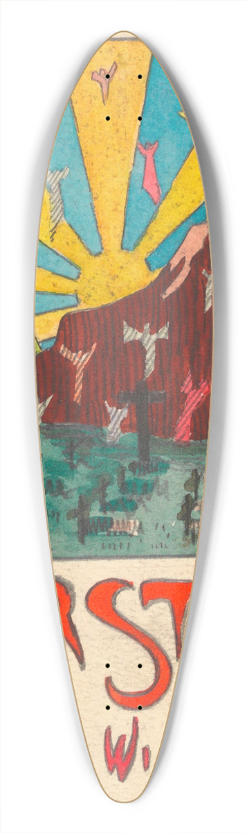 Karl Wiener - Auferstehung 39.3 inch art pintail longboard deck