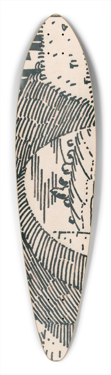 Karl Wiener - Das Begrbnis 39.3 inch art pintail longboard deck