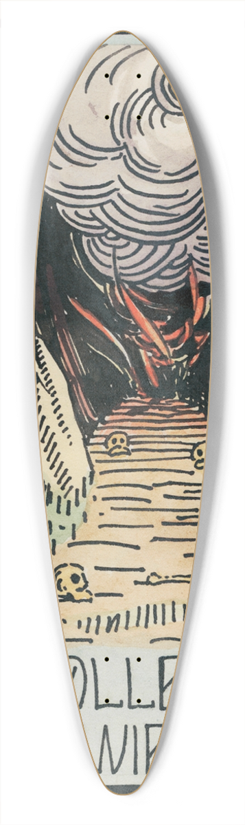 Karl Wiener - Das Hllentor 39.3 inch art pintail longboard deck