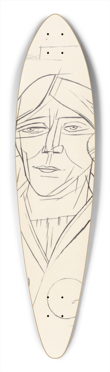 Karl Wiener - Frauenportrt 39.3 inch art pintail longboard deck